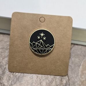 Black and Gold Mountain Enamel Pin ACOTAR Ramiel Night Court Pins 3x$15